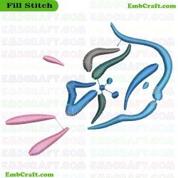 Abstract Fish Embroidery Design 158