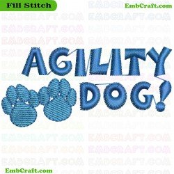 Agility Dog Embroidery Design 115