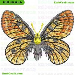 Apollo Butterfly Embroidery Design 10