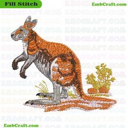 Australian Kangaroo Embroidery Design 12