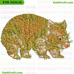 Australian Wombat Embroidery Design 5