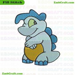 Baby Dinosaur Embroidery Design 10