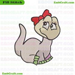 Baby Dinosaur Embroidery Design 13