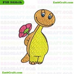 Baby Dinosaur Embroidery Design 14