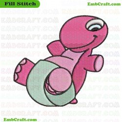 Baby Dinosaur Embroidery Design 18