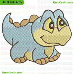 Baby Dinosaur Embroidery Design 3