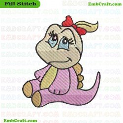 Baby Dinosaur Embroidery Design 8