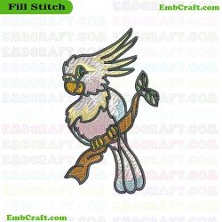 Baby Parrot Embroidery Design 5