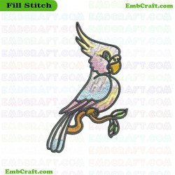 Baby Parrot Embroidery Design 9