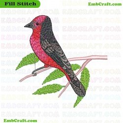 Back Yard Bird Embroidery Design 9