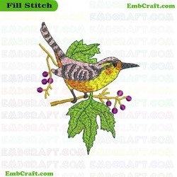 Backyard Bird Embroidery Design 13