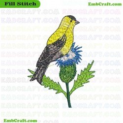 Backyard Bird Embroidery Design 14