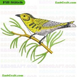 Backyard Bird Embroidery Design 18