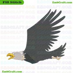 Bald Eagle Embroidery Design 8