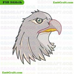 Bald Eagle Head Embroidery Design 4