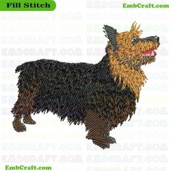 Barking Dog Embroidery Design 380