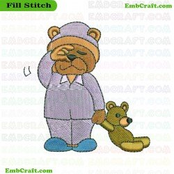 Bear And Buddy Embroidery Design 12