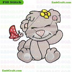 Bear Embroidery Design 232