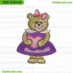 Bear Embroidery Design 245