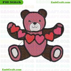 Bear Embroidery Design 309