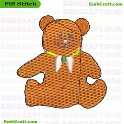 Bear Embroidery Design 366