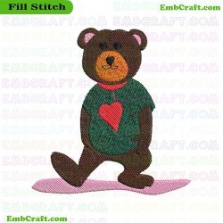 Bear Embroidery Design 459