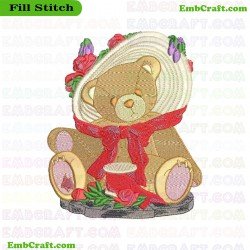 Bear Embroidery Design 599