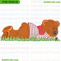 Bear Embroidery Design 720