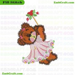 Bear Embroidery Design 802