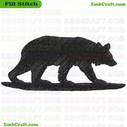 Bear Embroidery Design 839