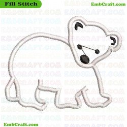 Bear Embroidery Design 852