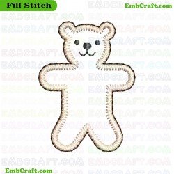 Bear Embroidery Design 862