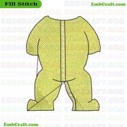 Bear Paper Doll Onesie Pattern Embroidery Design 10