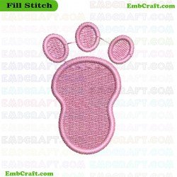 Bear Paw Print Embroidery Design 784