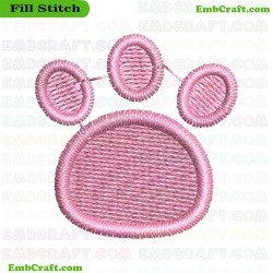 Bear Paw Print Embroidery Design 786