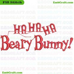 Bear Pun Embroidery Design 415