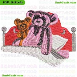 Bears Embroidery Design 533