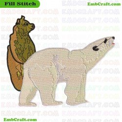 Bears Embroidery Design 832