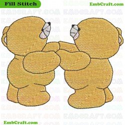 Bears Embroidery Design 886