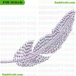 Beautiful Feather Embroidery Design 14