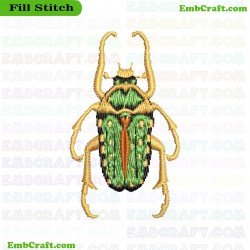 Beetle Embroidery Design 8