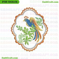 Bird Embroidery Design 108