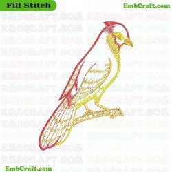 Bird On Branch Embroidery Design 5