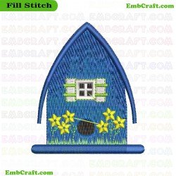 Birdhouse Embroidery Design 9