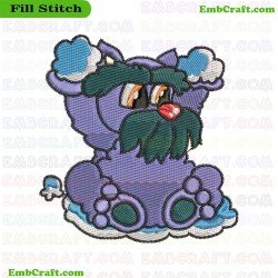 Bubble Play Dog Embroidery Design 15