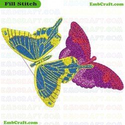 Butterflies Embroidery Design 22