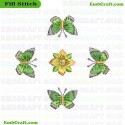 Butterfly Art Embroidery Design 44