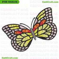 Butterfly Desert Beauty Embroidery Design 17