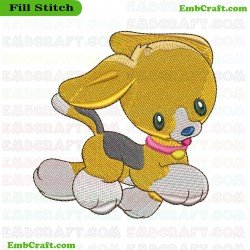 Cartoon Beagle Puppy Embroidery Design 8