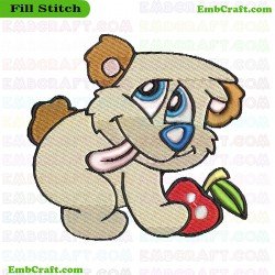 Cartoon Bear Embroidery Design 165